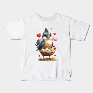 Bird with Egg Kids T-Shirt